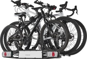 Wspornik do Przechowywania Rowerów, SucceBuy Bagażnik Rowerowy na Hak dla 3 Rowerów, Blokowalny Wspornik do Odbiorników 5 cm