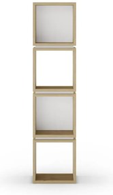 Biały regał w dekorze dębu 32x133 cm Lofty – Marckeric
