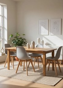 Szare Krzesło Do Skandynawskiego Wnętrza K8-W94