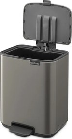 Szary stalowy kosz na śmieci z pedałem 7 l Bo – Brabantia