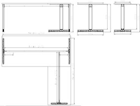 Narożne biurko PRIMO BETA L, 180x180 cm, L/P, szara podstawa, orzech