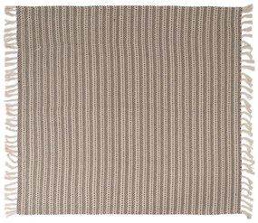 Brązowo-beżowy koc z mieszanki włókien z recyklingu 125x150 cm – Ixia