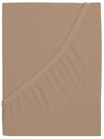 4Prześcieradło Home Jersey Ideal orzech, 180 x 200 cm