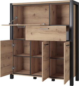 Komoda ATTIVO 120 cm do Salonu Sypialni z Szufladą Dąb