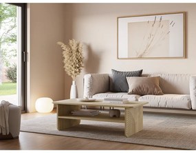 Stolik z blatem w dekorze dębu w naturalnym kolorze 60x110 cm Daira – Marckeric