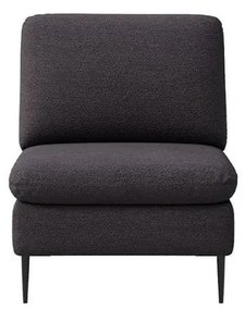 Czarny fotel z materiału bouclé Belle – Rodier