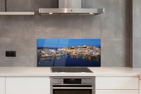 Panel szklany do Kuchni Nocne Wybrzeże w Grecji