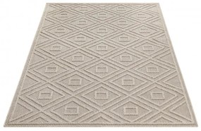 Dywan zewnętrzny sznurkowy Patara Romby II beżowy 80 cm x 150 cm