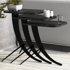 Stół składany Pion Black Marble, 3 szt.