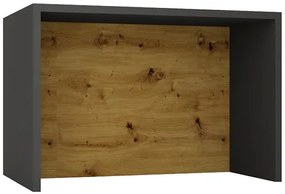 Wyspa kuchenna szary grafit + dąb artisan L0-C64
