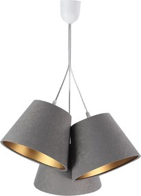 Szaro-złota lampa wisząca glamour F1-K85