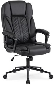 Czarny obrotowy fotel biurowy - Duke 3X