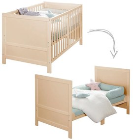 Łóżeczko z regulowaną wysokością w naturalnym kolorze 70x140 cm Easy Sleep – Roba