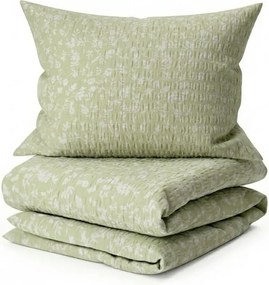 PrzytulneMieszkanie.pl PrzytulneMieszkanie.pl Pościel z kory z bawełny Renforcé GREEN FLOWERS zielona Rozmiar pościeli: 70 x 90 cm | 140 x 200 cm