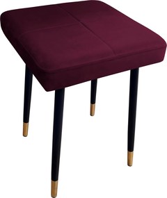 Taboret MAX tkanina Welur stelaż metalowy STOŁEK LOFT : Kolor nogi - Czarno-złota stożek, Kolor tkaniny - VELVET - MG02, Typ tkaniny - Velvet
