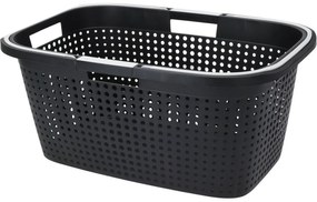 Kosz na pranie z recyklingu z uchwytami 38 l, 60 x40 x 26 cm, antracytowy