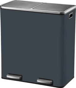 Kosz na Śmieci z Pedałem do Segregacji MAJOR szary 60L