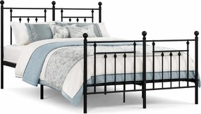 Czarne metalowe industrialne łóżko 120x200cm L9-P61