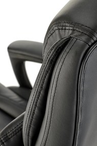 Czarny fotel biurowy z ekoskóry Mario Halmar