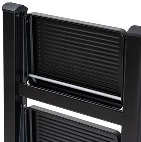 4Home Składane schodki stalowe Steel, 3 stopnie,czarne