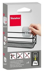 Plastikowe haczyki zestaw 4 szt. – Metaltex