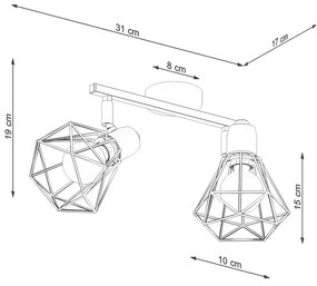 Listwa oświetleniowa ARTEMIS 2 czarna SOLLUX  LIGHTING