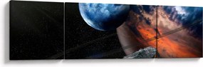 Obraz planety w kosmosie (170x50 cm)