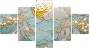 Obraz - 3D perły w oceanie (125x70 cm)