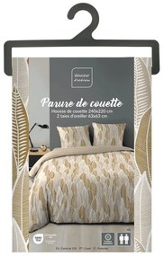 Pościel dwuosobowa z mikrowłókna w kolorze ochry 240x220 cm Kim – douceur d'intérieur