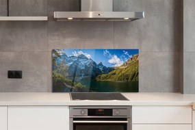 Panel szklany do Kuchni Błękitne Jezioro Górskie