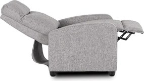 Fotel Rozkładany DANNY Wypoczynkowy z Podnóżkiem Szary Nowoczesny