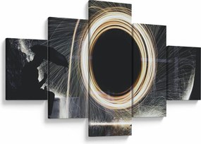 Obraz - Pokaz świateł w deszczu (125x70 cm)