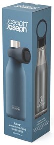 Ciemnoniebieska podróżna butelka ze stali nierdzewnej 500 ml Loop – Joseph Joseph