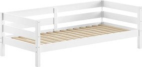 Białe łóżko dziecięce z litego drewna sosnowego ze stelażem 90x200 cm Margrit – Vipack