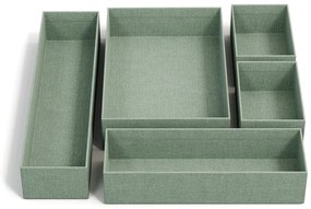 Kartonowe organizery do szuflady zestaw 5 szt. Emma Paper Laminate – Bigso
