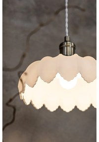 Lampa wisząca w biało-mosiężnym kolorze ze szklanym kloszem ø 25,5 cm Kurage – Markslöjd