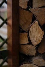 Stora Drewutnia ogrodowa 120 x 80 x 40 cm, corten CORGARDEN 1037