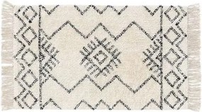 Kremowy dywanik do łazienki ze wzorami Naomi