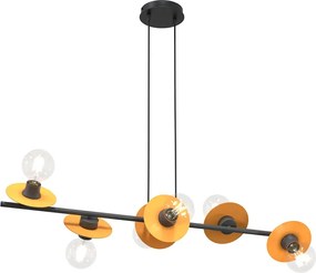 Nowoczesna czarno-pomarańczowa lampa wisząca - D159 R1-A27
