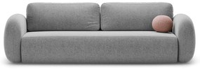 Jasnoszara rozkładana/ze schowkiem sofa z tkaniny szenilowej 262 cm Tonale – Cosmopolitan Design