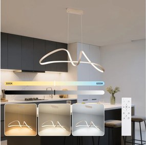 Brilagi-LED ściemnialny żyrandol na lince TWISTER LED/60W/230V 3000-6000K beżowy + pilot