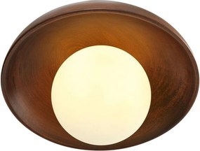Brązowa lampa sufitowa ze szklanym kloszem ø 24 cm Elsa – Opviq lights