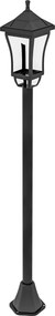 Outsunny Latarnia solarna ogrodowa 127 cm – zimne białe LED, czujnik zmierzchu, IP44