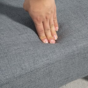 HOMCOM Rozkładana sofa 3-osobowa z regulowanym oparciem podwójne łóżko dla gości do 240 kg szara | Aosom PL