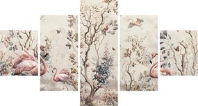 Obraz - Rysunek flamingów (125x70 cm)