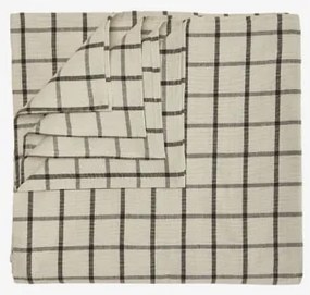 Obrus 150x150 Cm Z Bawełny Oriska Beż Tapioka - Intensywny Mokka Brąz - Sklum