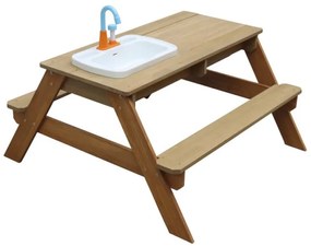 Axi stół piknikowy emily z ławką i umywalką na baterie oraz pojemnikami na wodę/piasek
