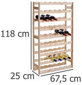 Drewniany stojak na wino - aż 54 butelki, ZELLER