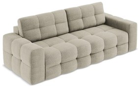 Szarobrązowa rozkładana sofa z materiału bouclé 255 cm Milu – Makamii