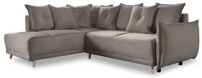Jasnobrązowy sztruksowy rozkładany narożnik (lewostronny) Lazy Lukka – Miuform